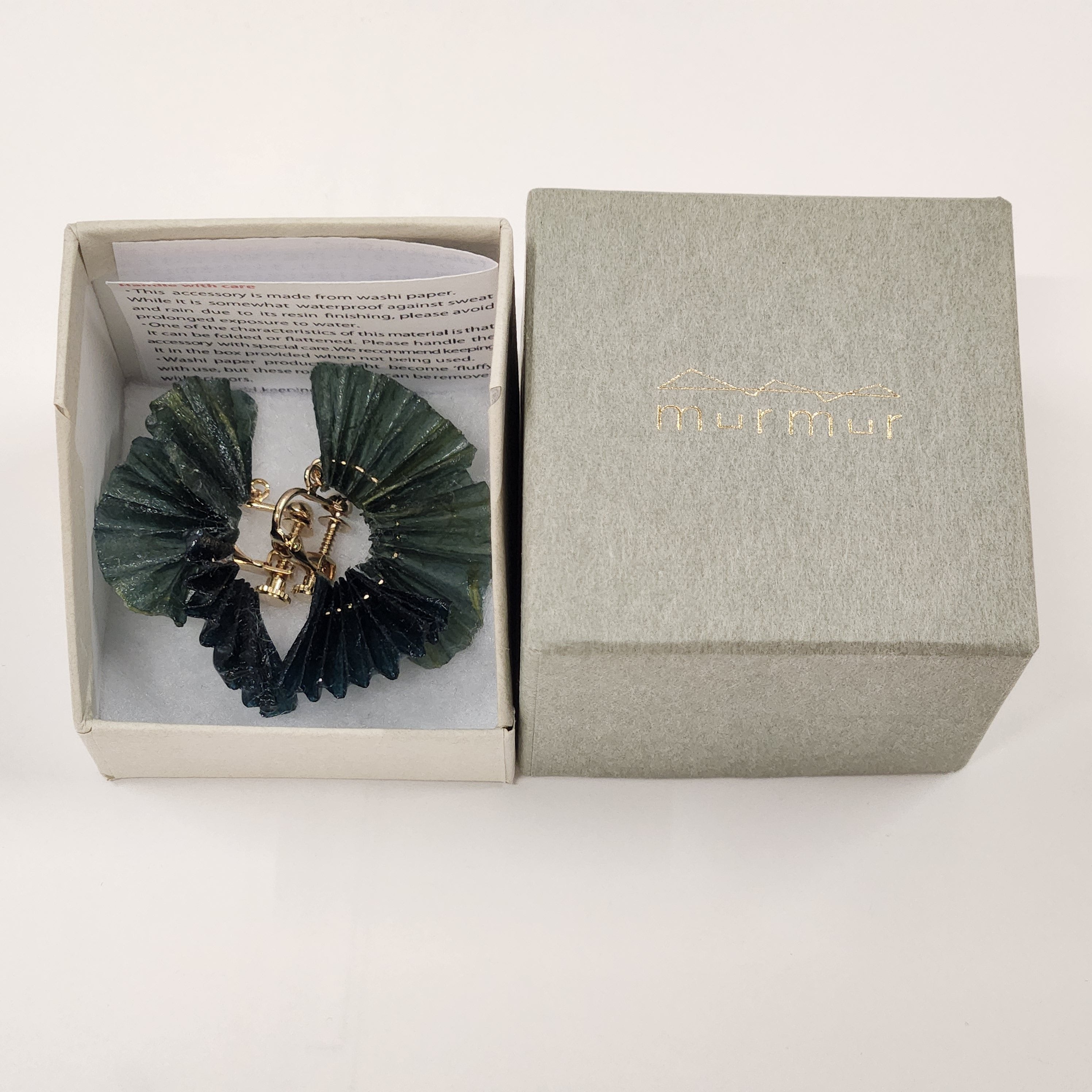 【二俣和紙】舞mini イヤリング Green