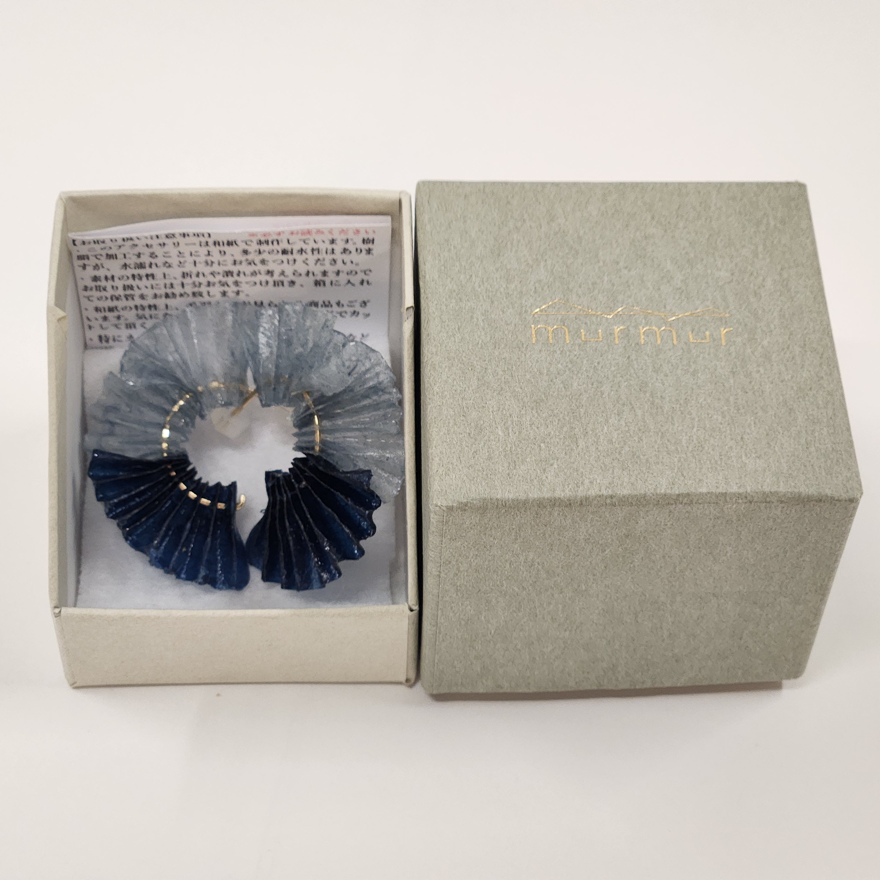 【二俣和紙】舞mini ピアス Blue