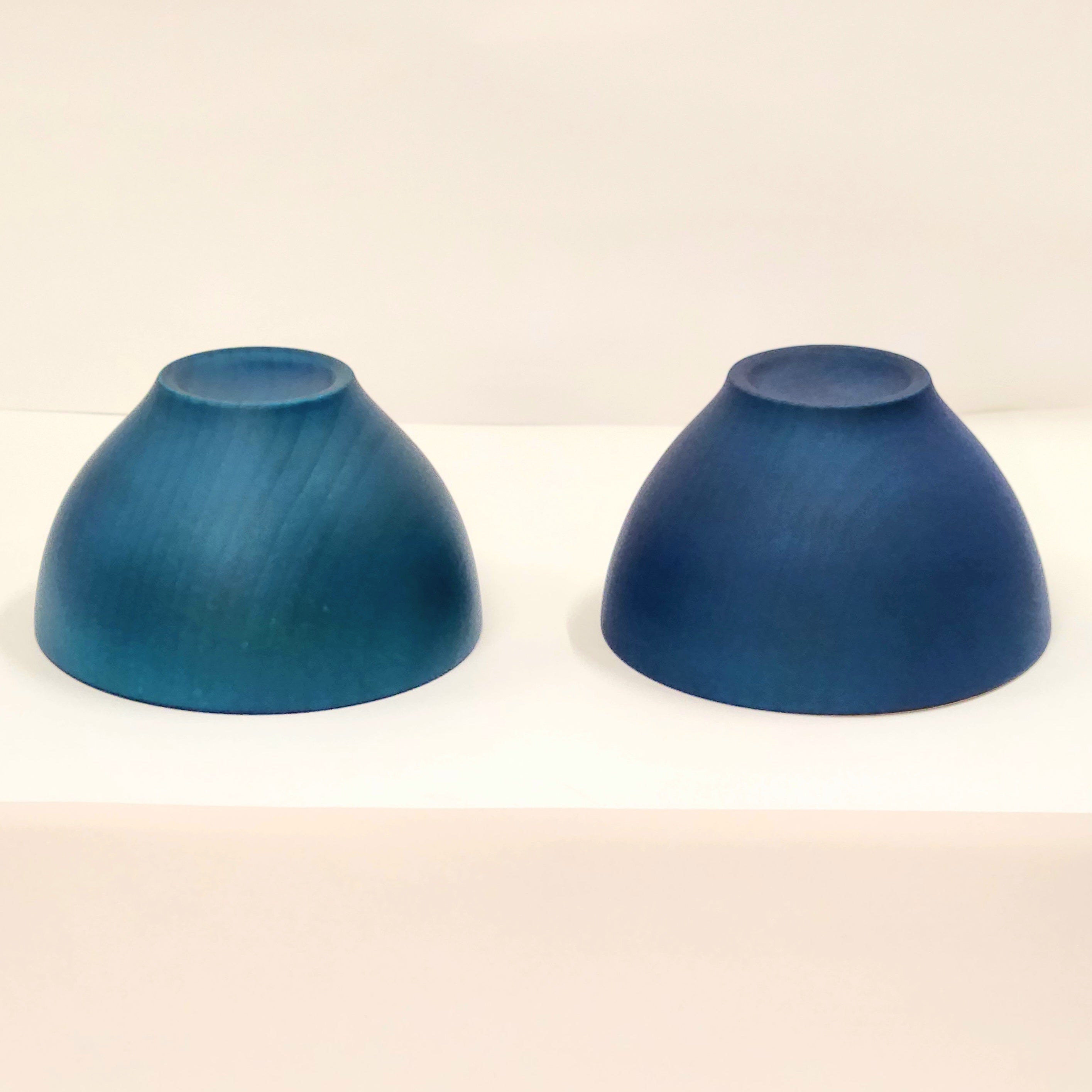 【名入れ可能】木彩椀/ビターカラーズ 花浅葱(青)