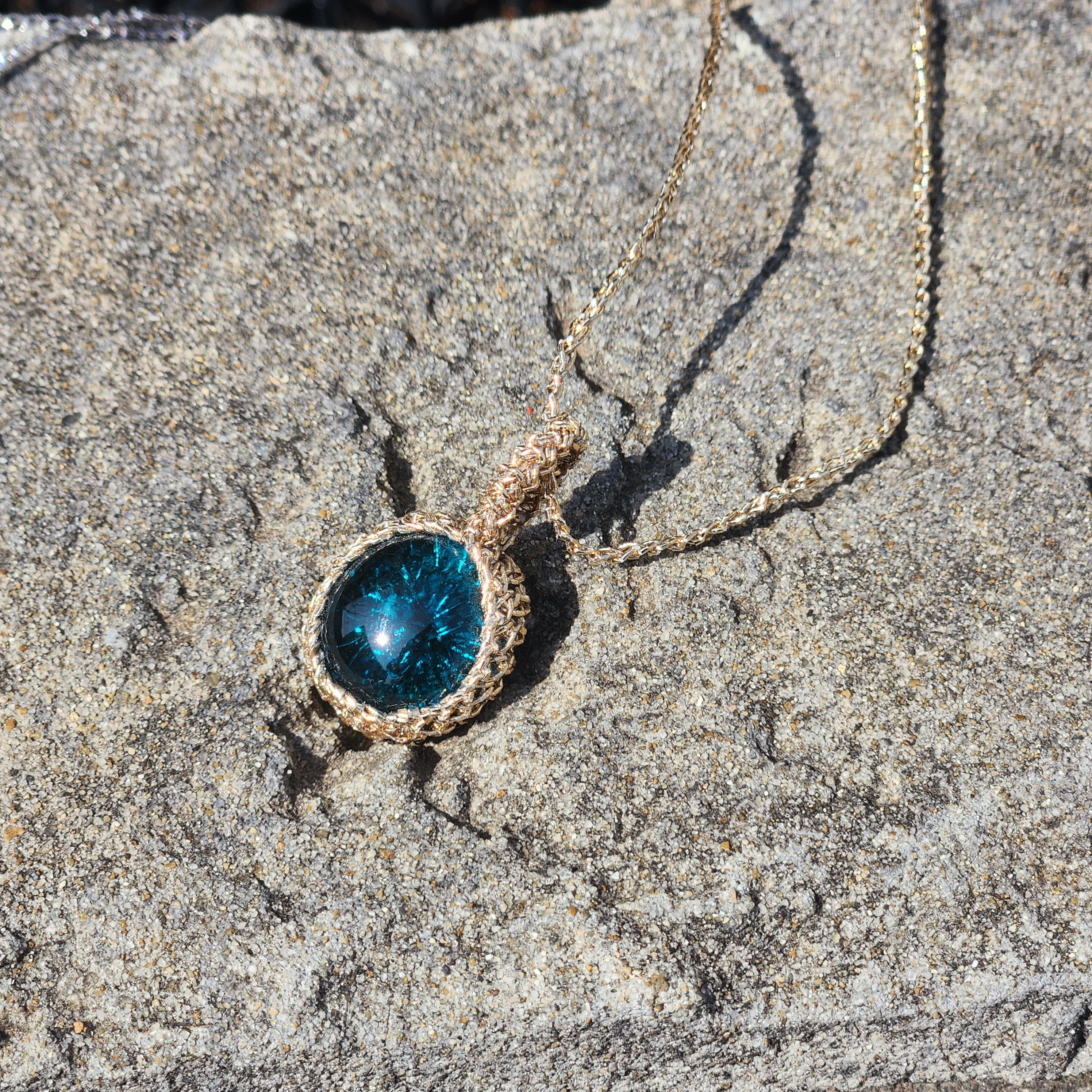 OBAMA blue ネックレス "Mermaid eye" ゴールド