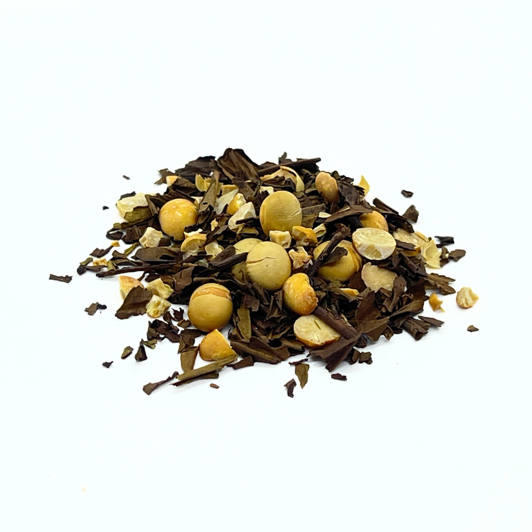 茶缶豆入り番茶(ほうじ仕上げ) オリエント白