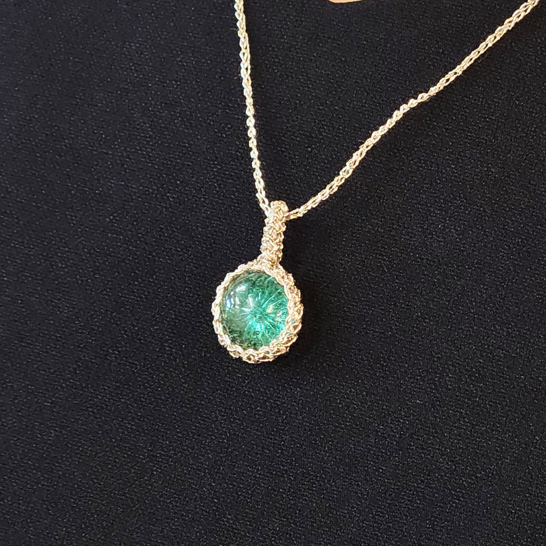 OBAMAblue®ネックレス "Mermaid eye" シルバーブルー