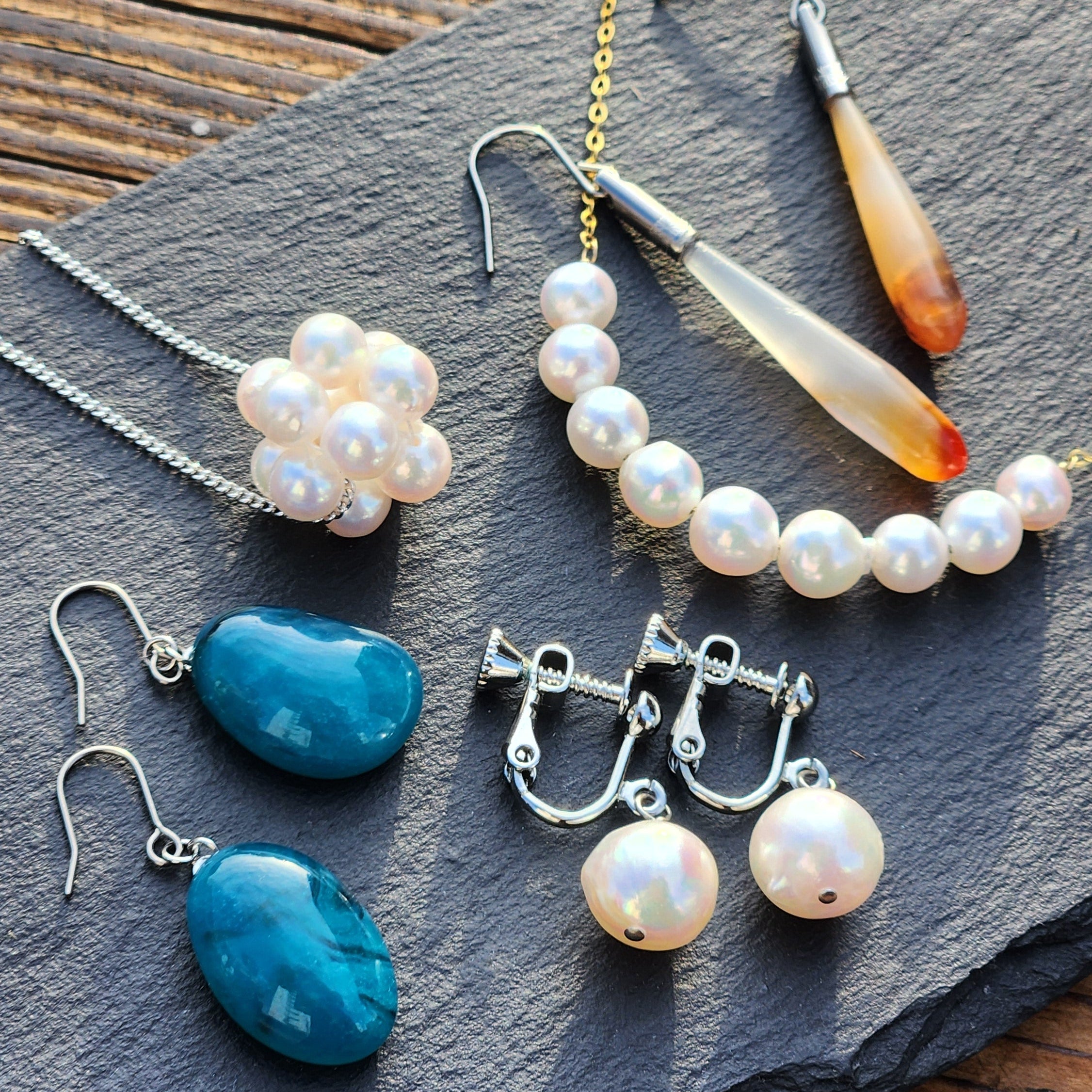 【若狭めのう細工】 SHIZUKUピアス