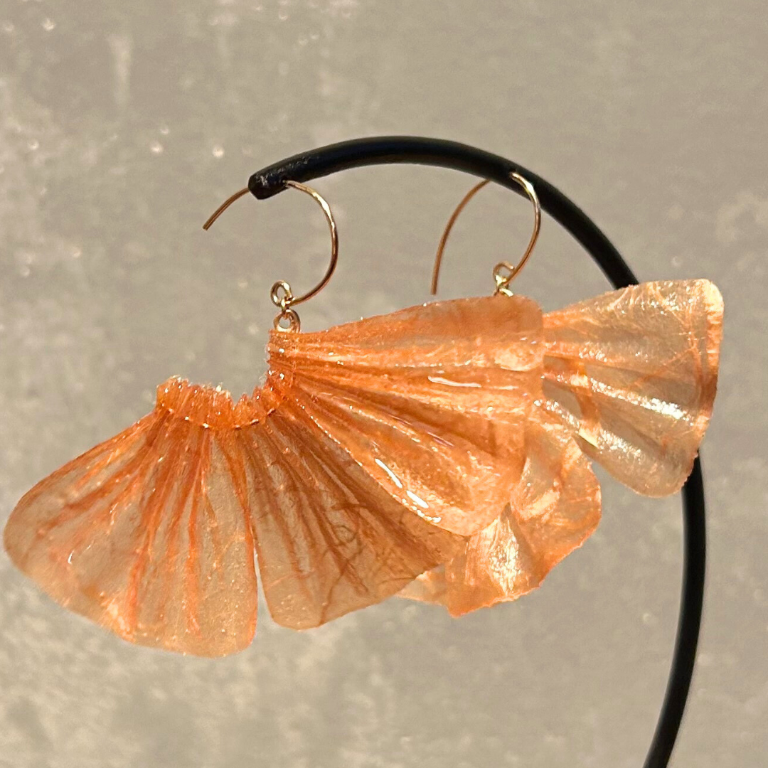 【二俣和紙】舞 ピアス Orange