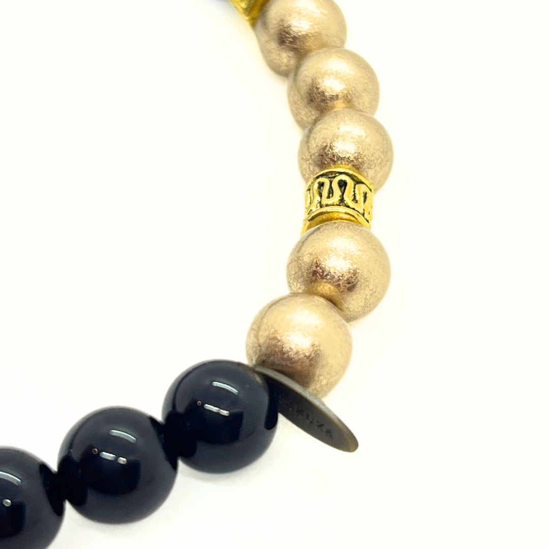 天然石ブレスレット 久遠色×オニキス