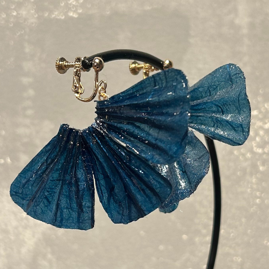 【二俣和紙】舞 イヤリング Blue