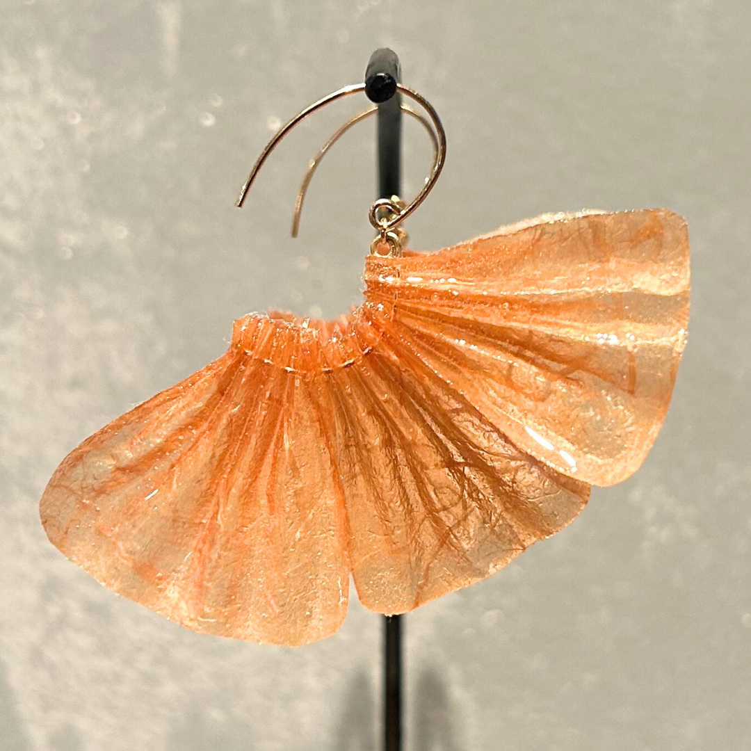 【二俣和紙】舞 ピアス Orange