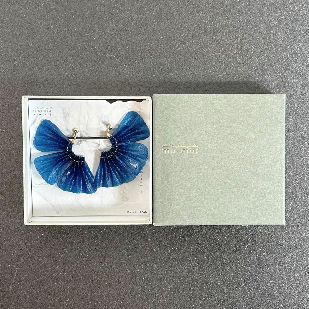 【二俣和紙】舞 イヤリング Blue
