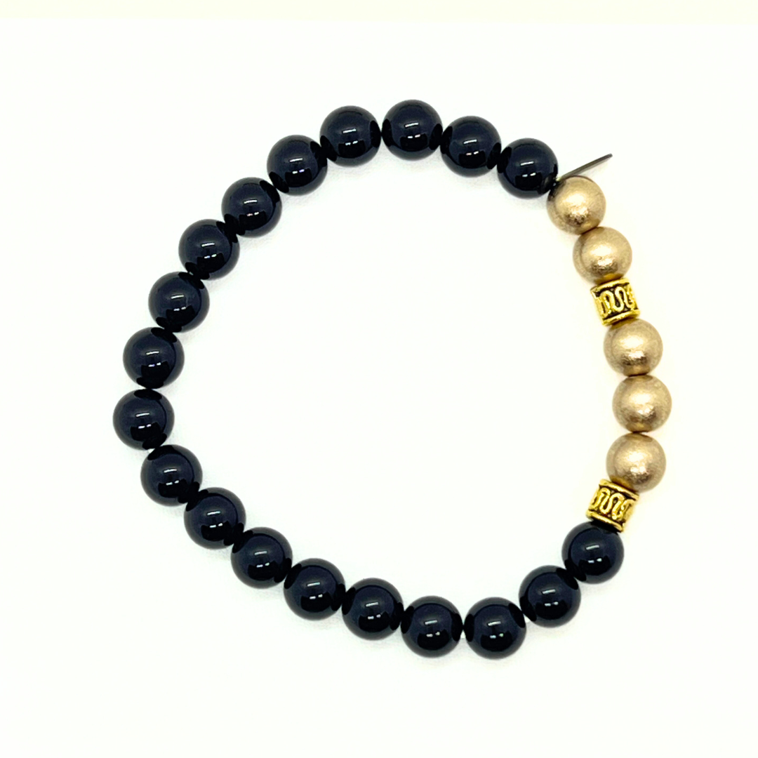 天然石ブレスレット 久遠色×オニキス