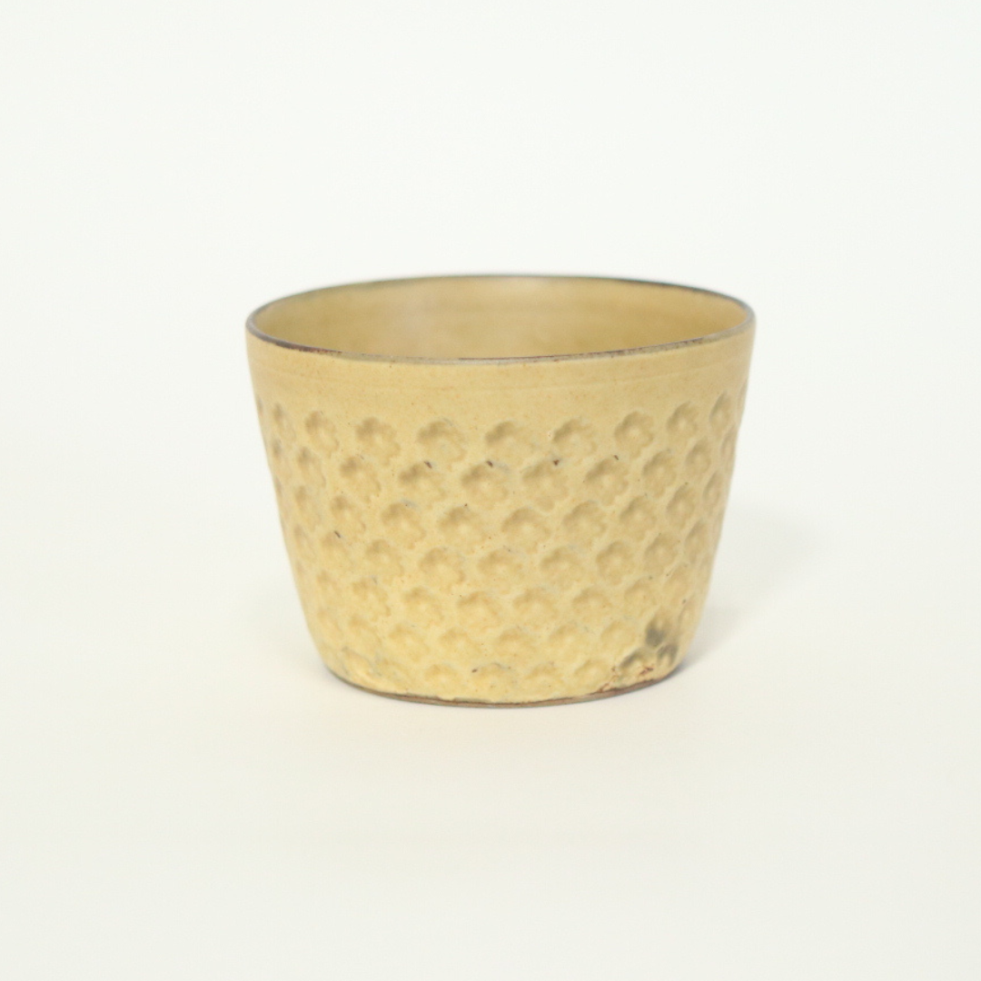 【越前焼】印花ちょこフリーカップ 黄