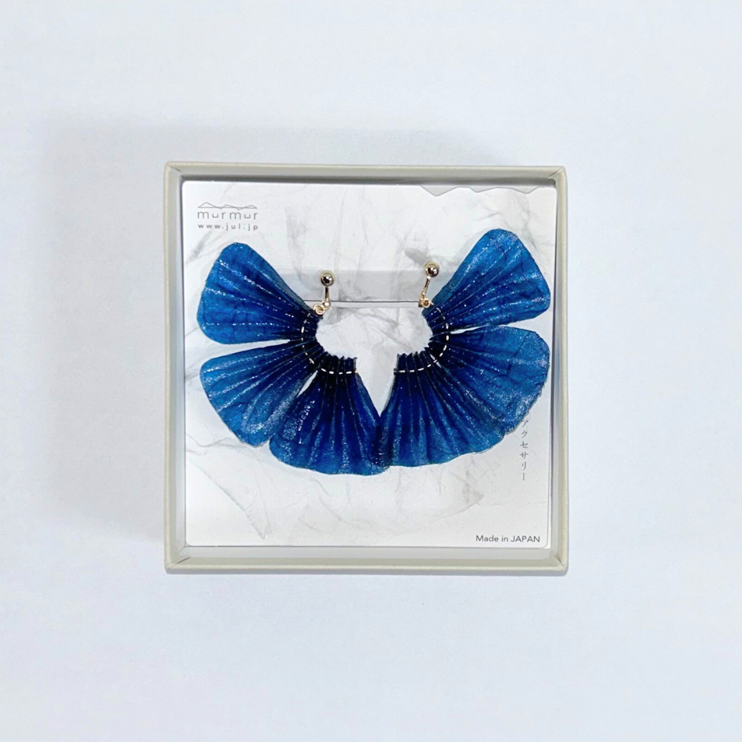 【二俣和紙】舞 イヤリング Blue