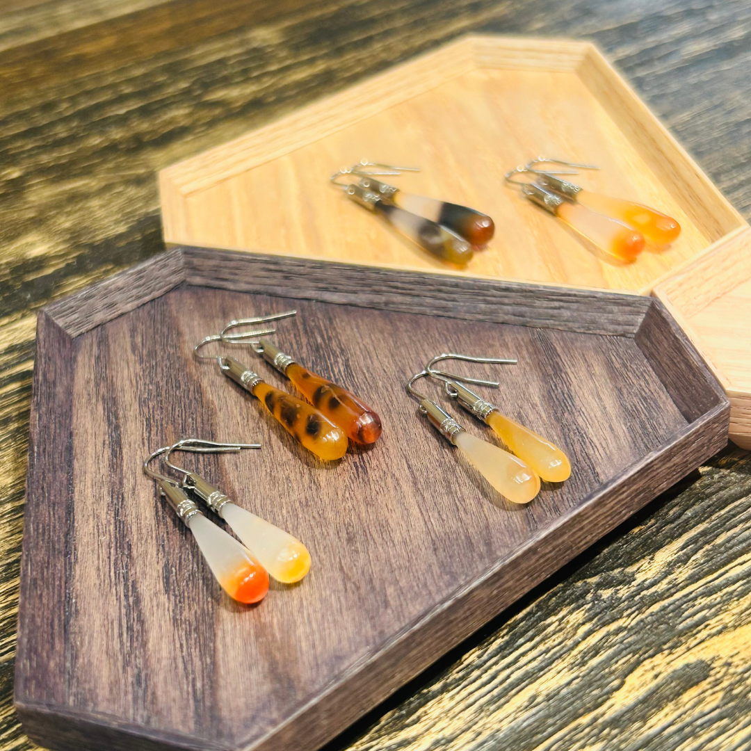 【若狭めのう細工】 SHIZUKUピアス