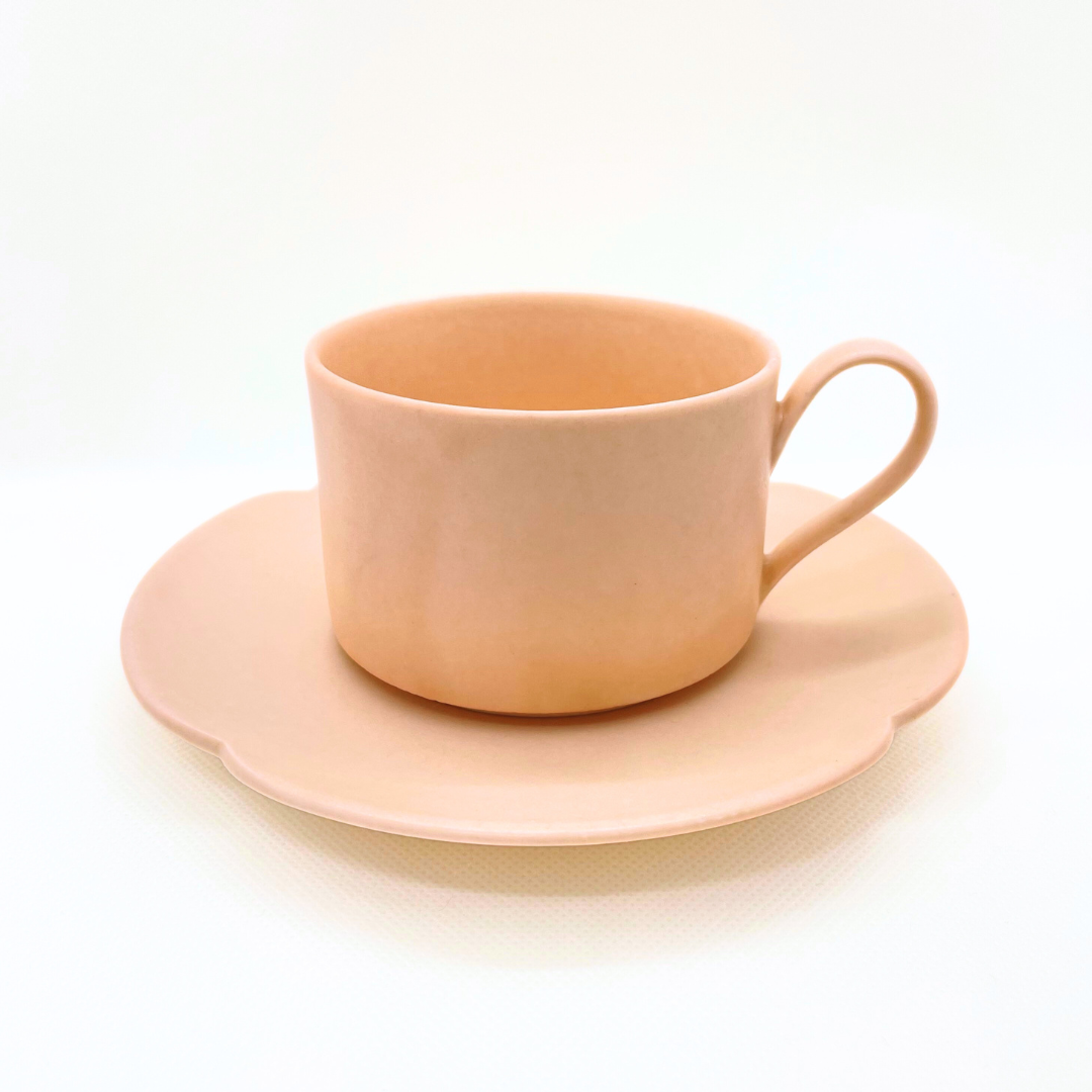 クローバー カップ&ソーサー マットピンク