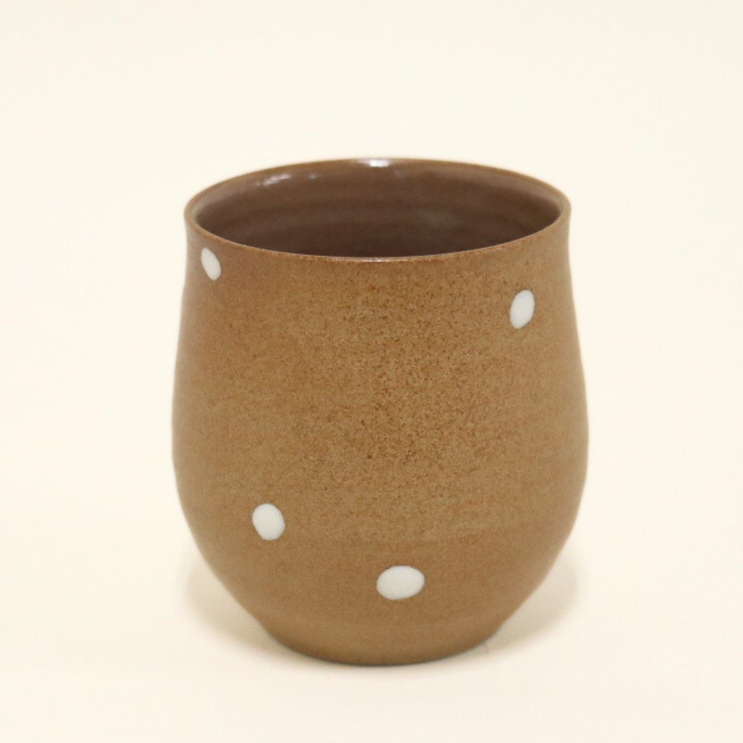 【越前焼】丸みフォルムの湯呑み e