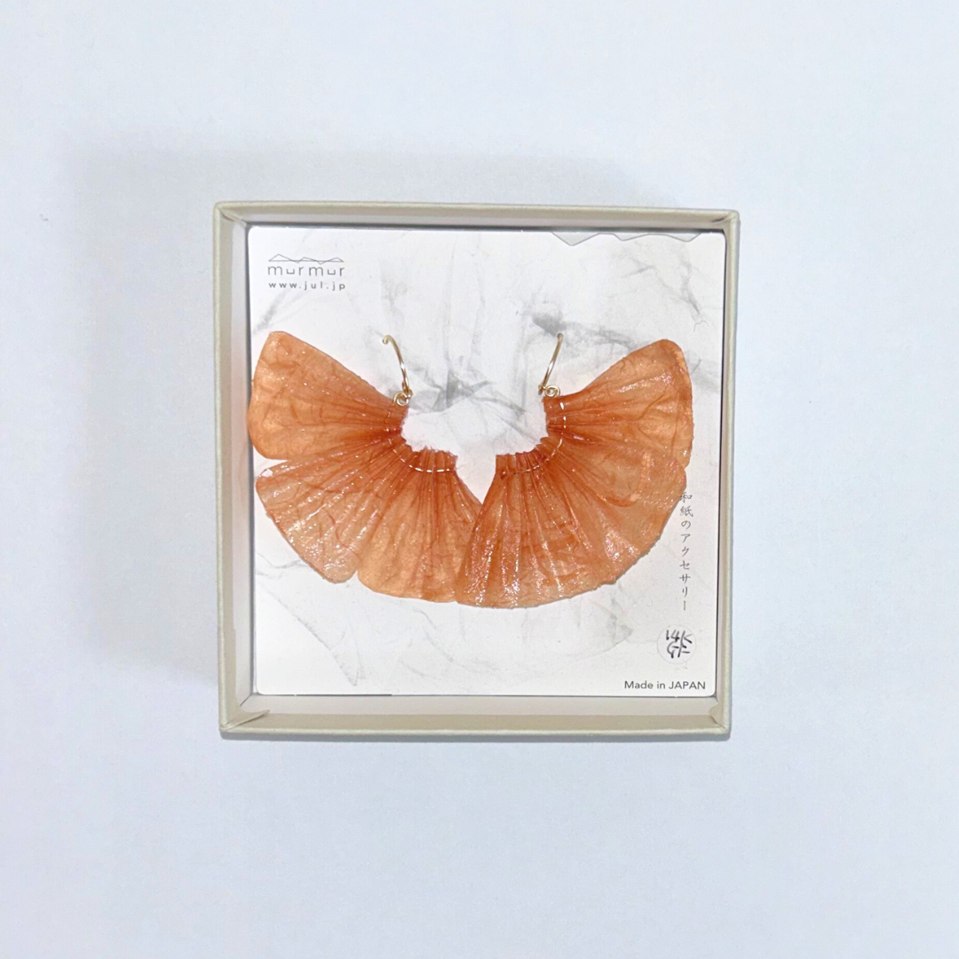 【二俣和紙】舞 ピアス Orange