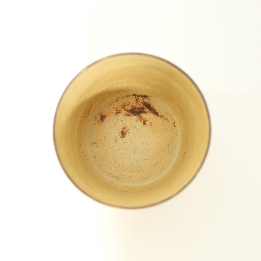 【越前焼】印花ちょこフリーカップ 黄