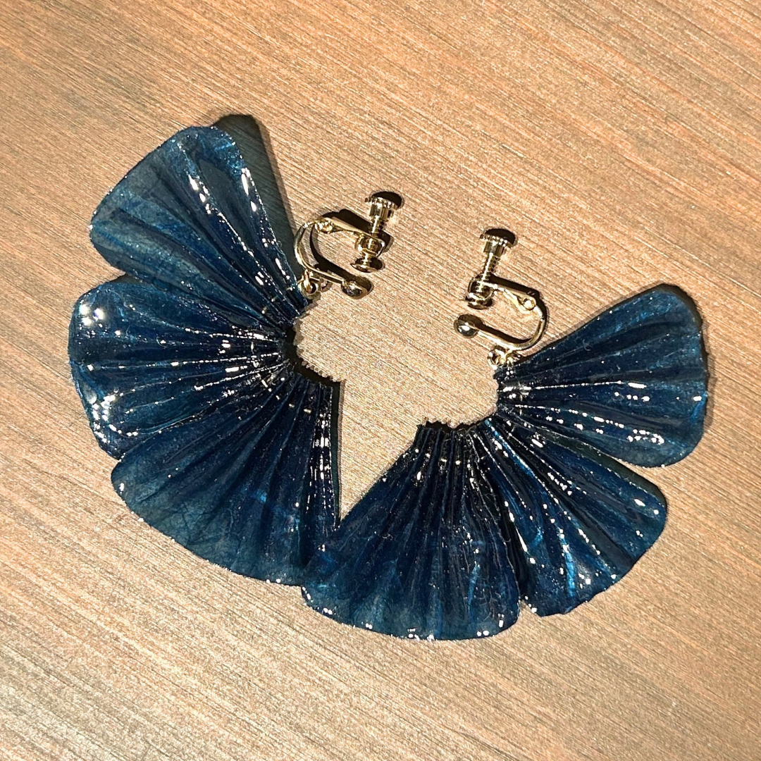 【二俣和紙】舞 イヤリング Blue