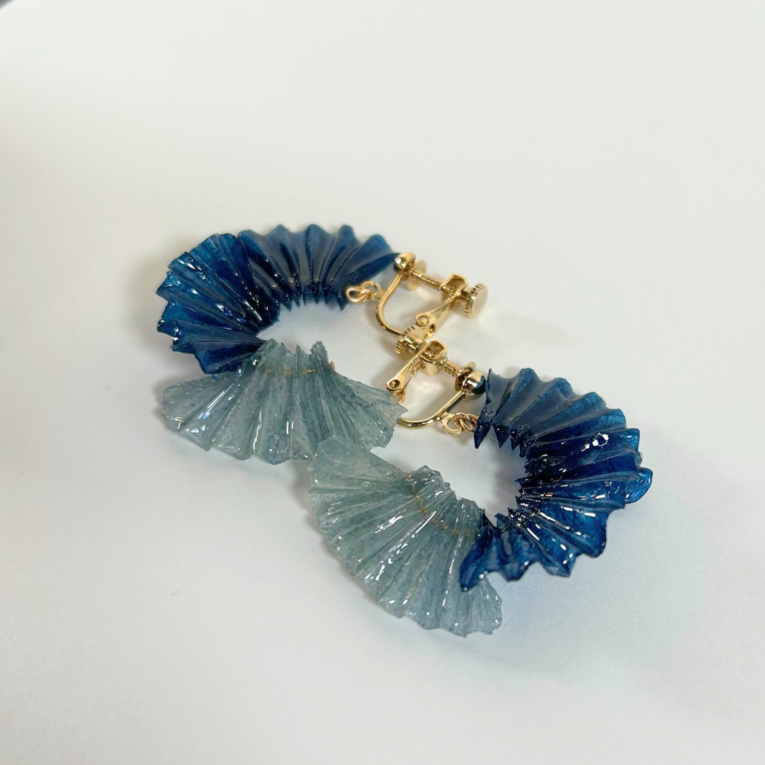 【二俣和紙】舞mini イヤリング Blue