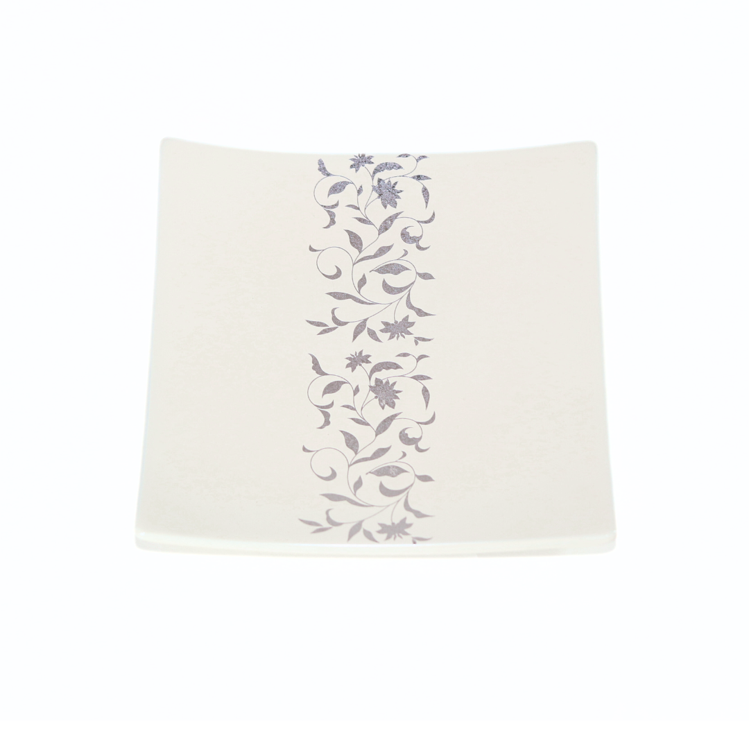 アールデコ スクウェアディッシュオフホワイト Sサイズ