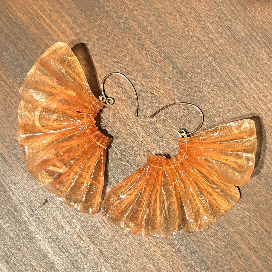 【二俣和紙】舞 ピアス Orange