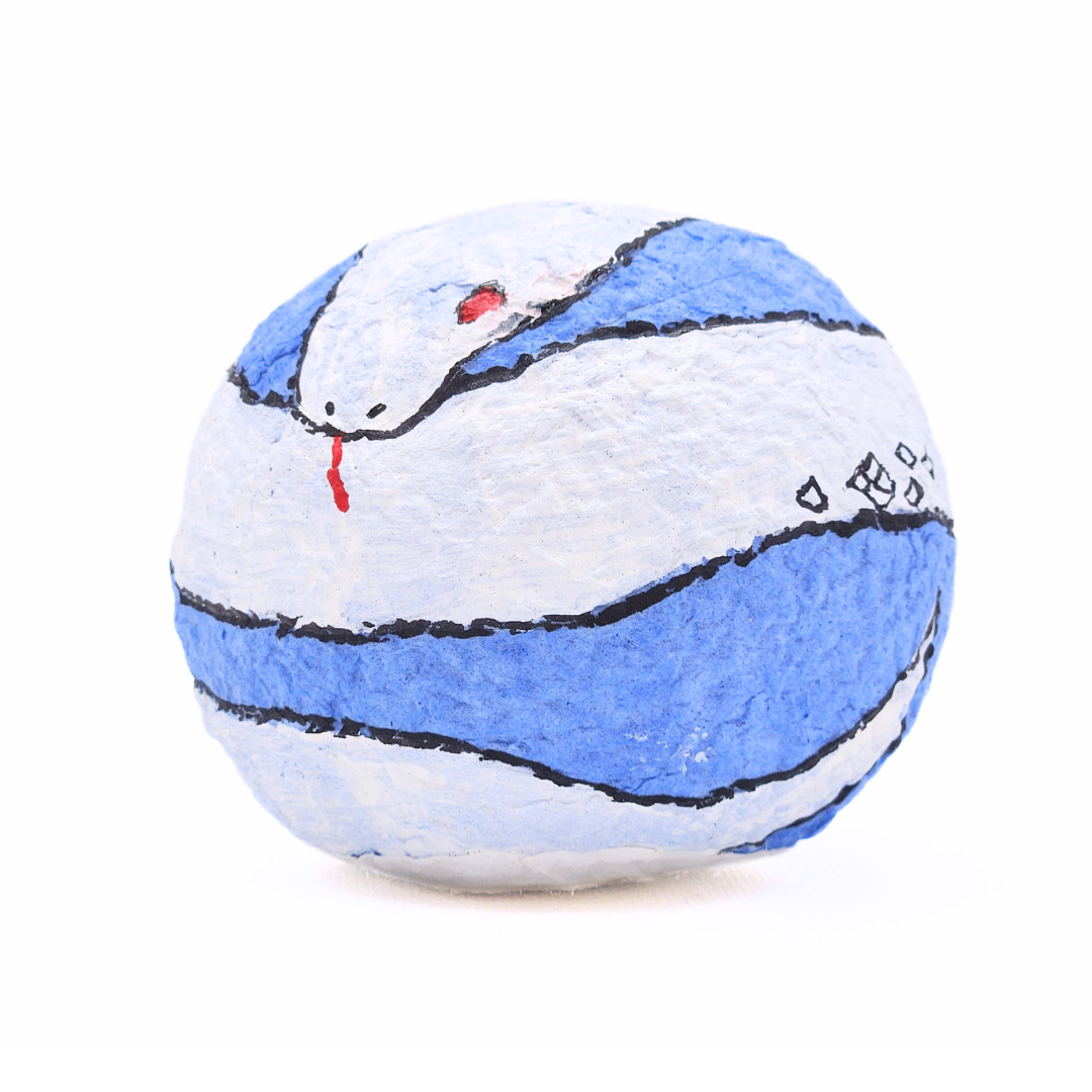 【越前和紙】手漉き和紙おきあがりこぼし 巳-青-