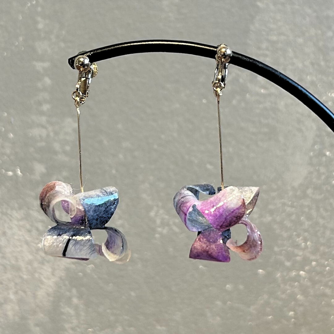 【二俣和紙】Parsonality イヤリング Purple