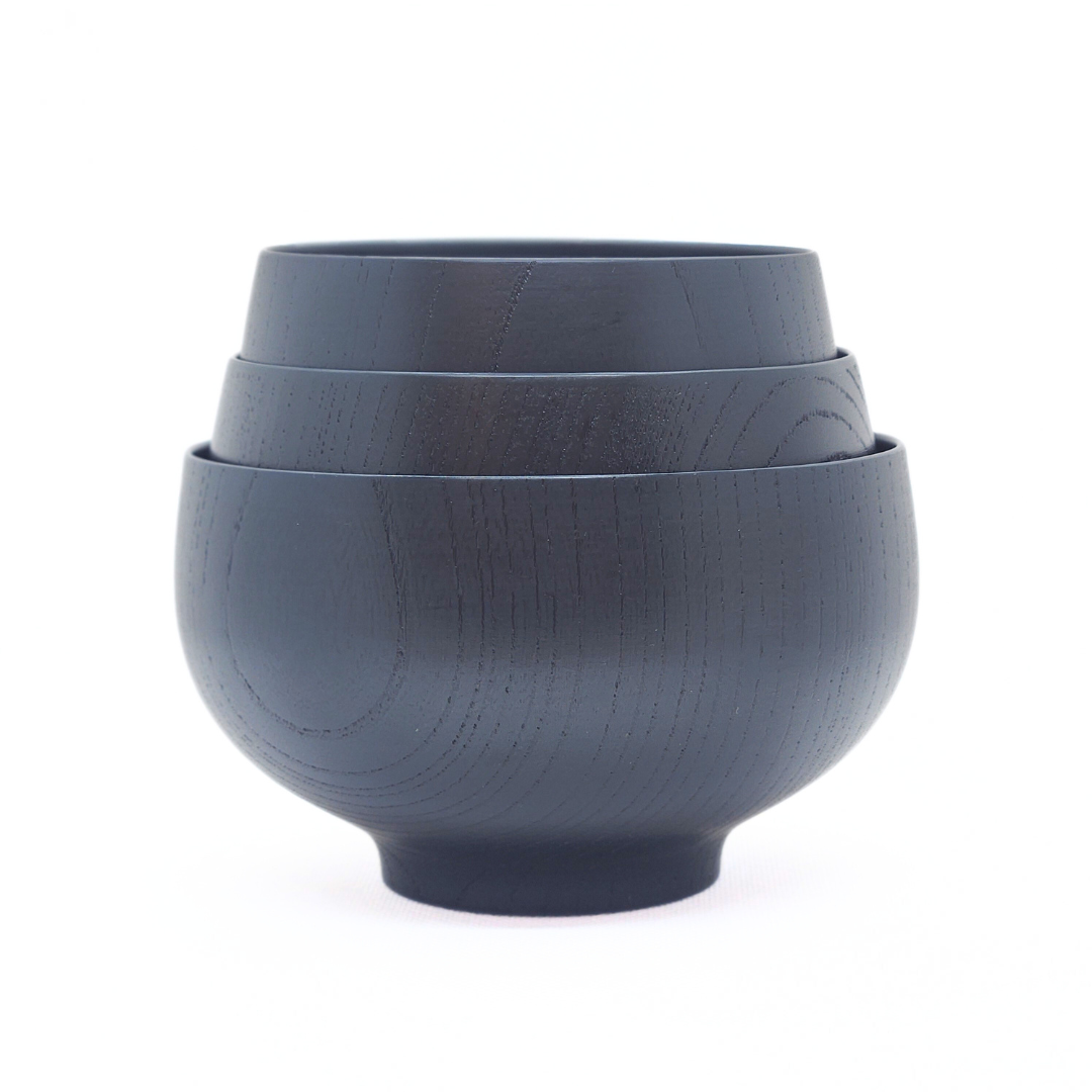 【越前漆器】くるむ 組椀(大) 紺