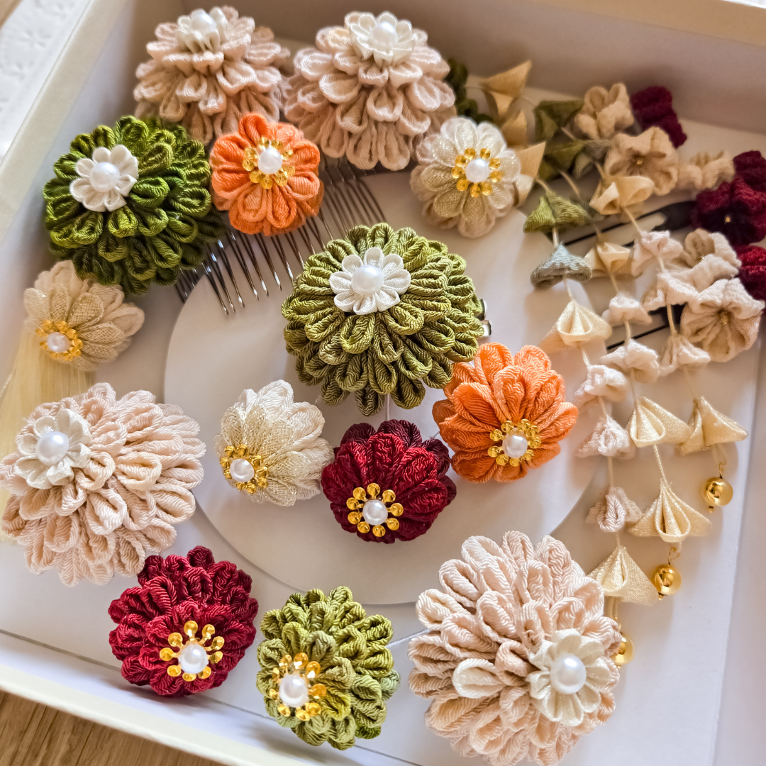 つまみ細工 振袖にあわせたセミオーダー髪飾り