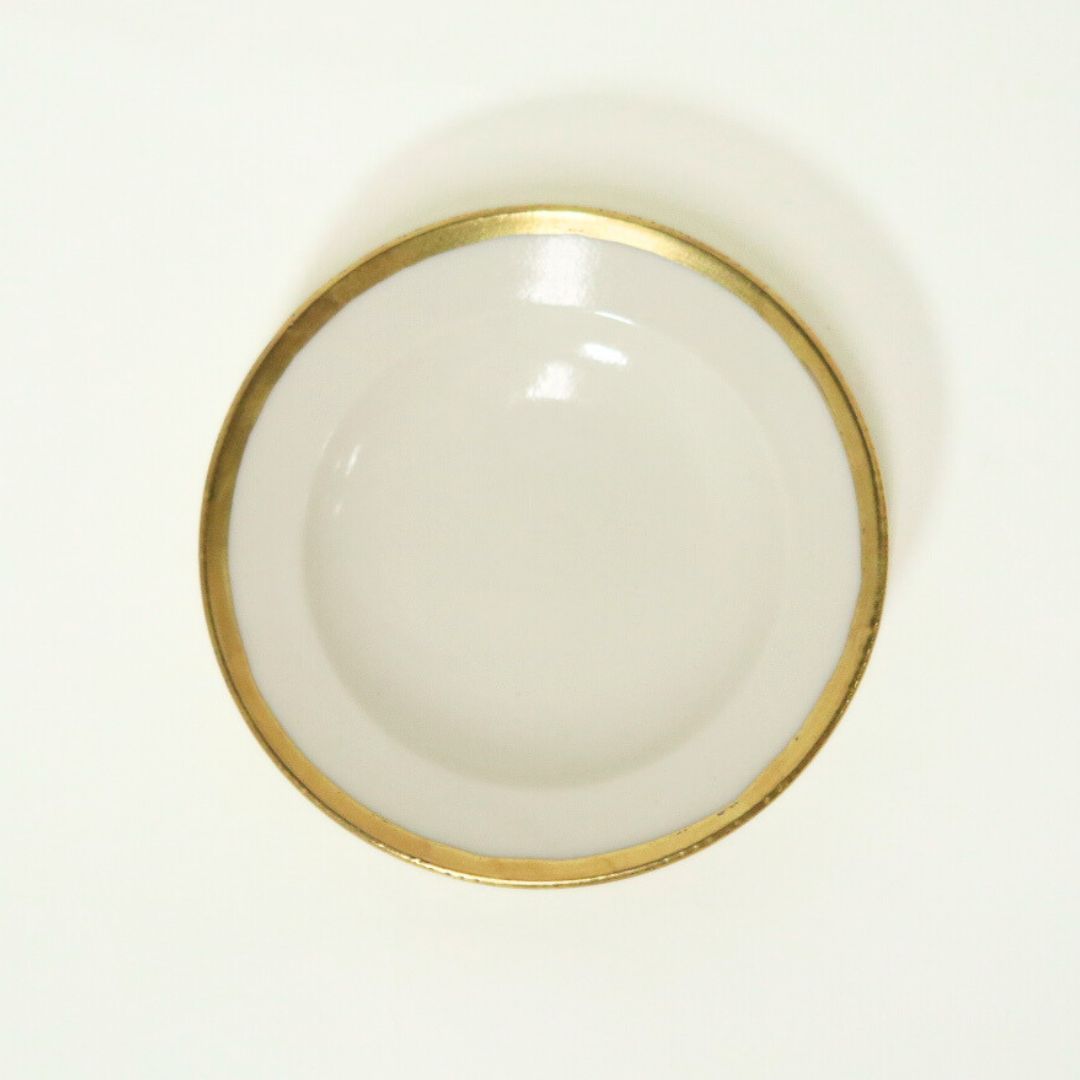 豆皿 金縁 つやホワイト