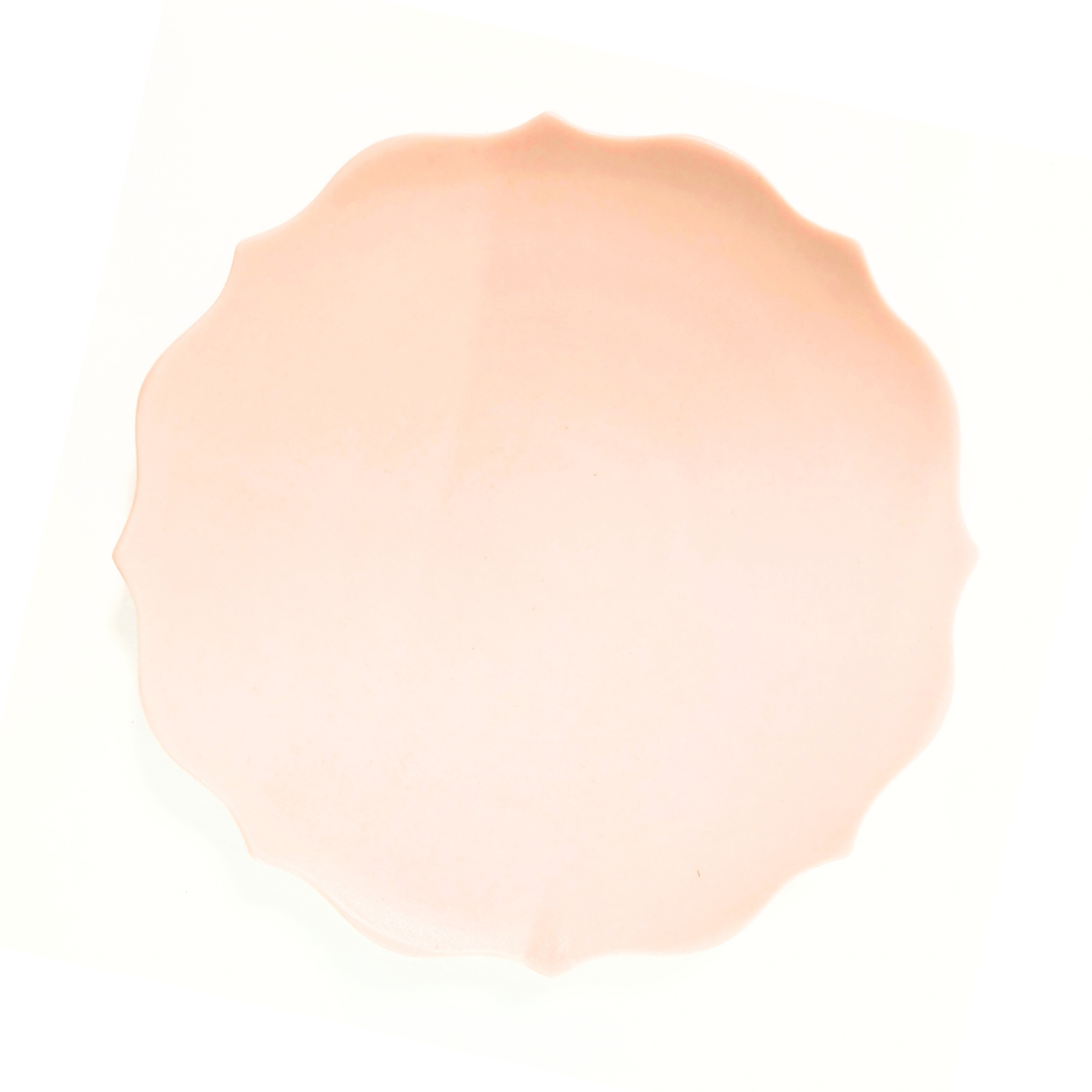 蓮花 5寸皿 マットピンク(化粧箱入り)