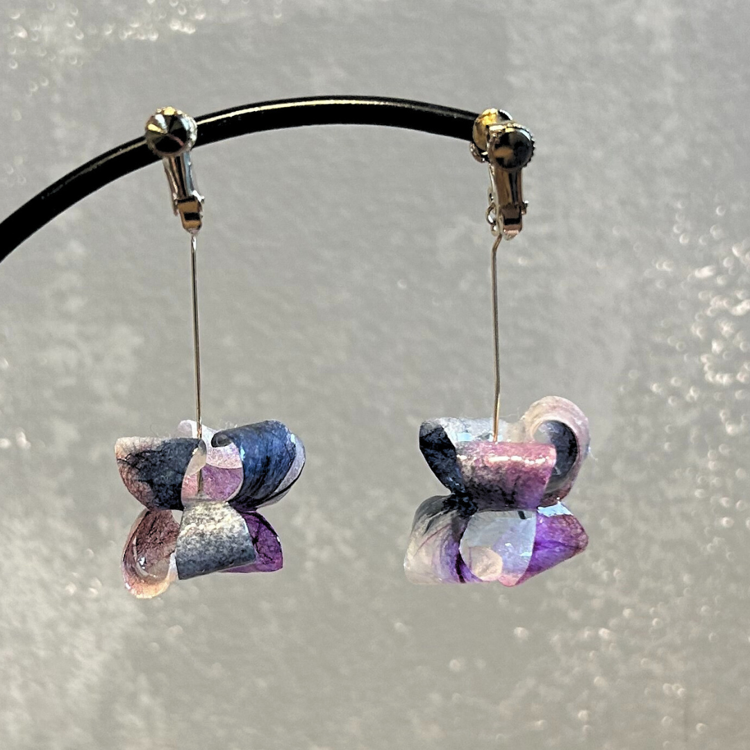 【二俣和紙】Parsonality イヤリング Purple