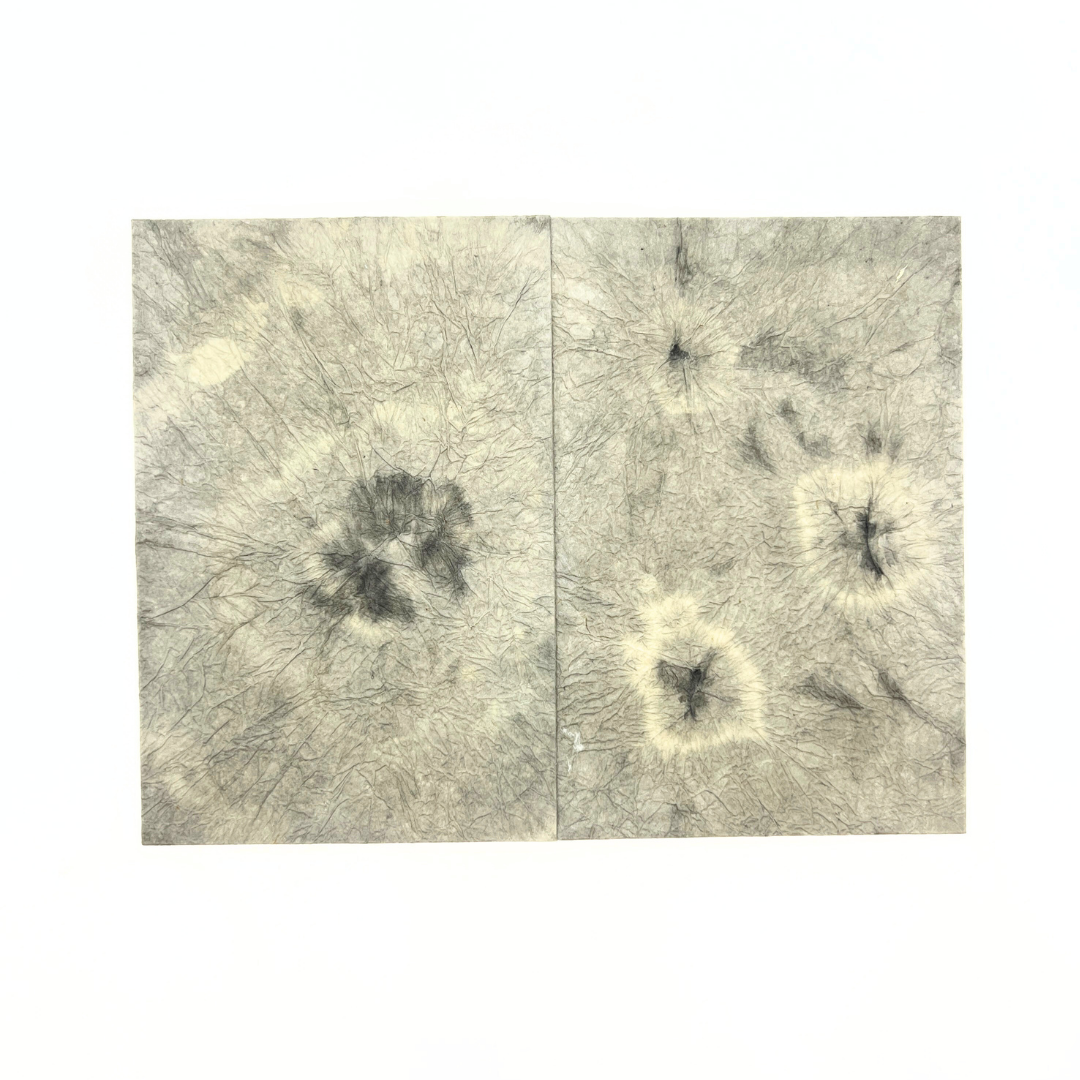 【越前和紙】御朱印帳 黒絞り水玉