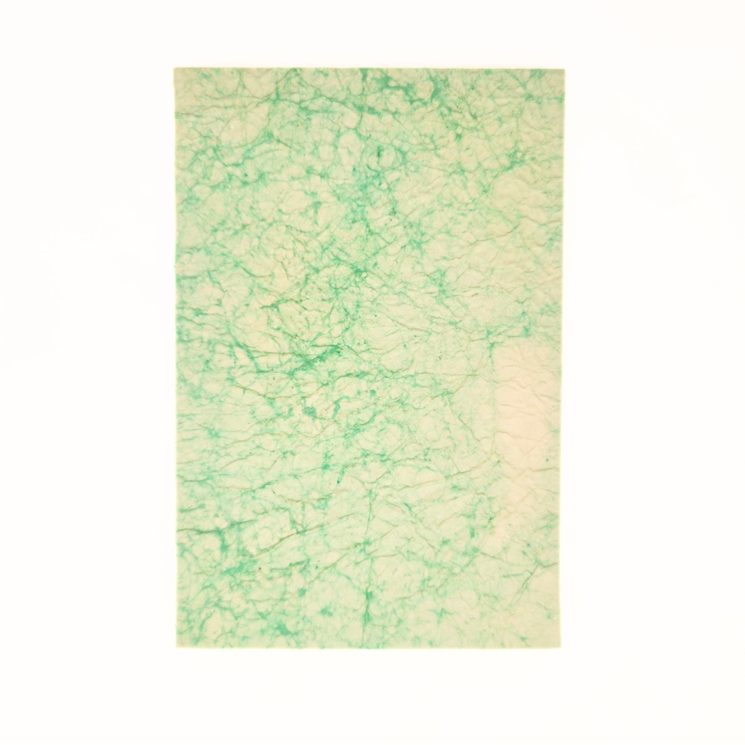 【越前和紙】御朱印帳 ラメ エメラルドグリーン