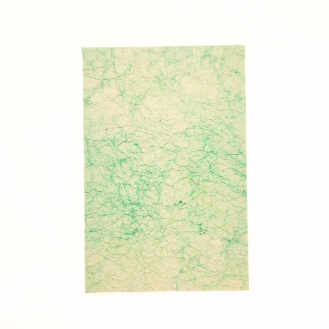 【越前和紙】御朱印帳 ラメ エメラルドグリーン