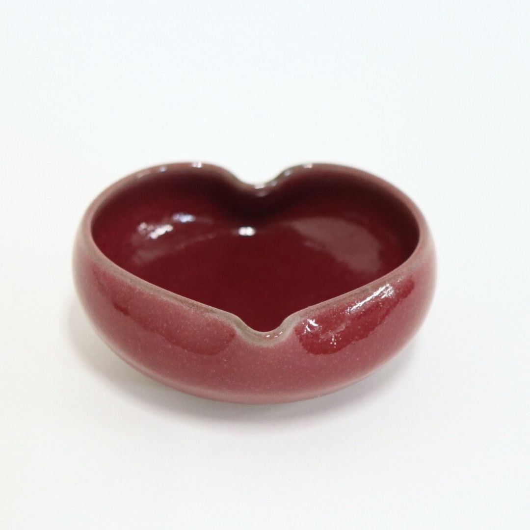 【越前焼】パープルハート ハートの小鉢