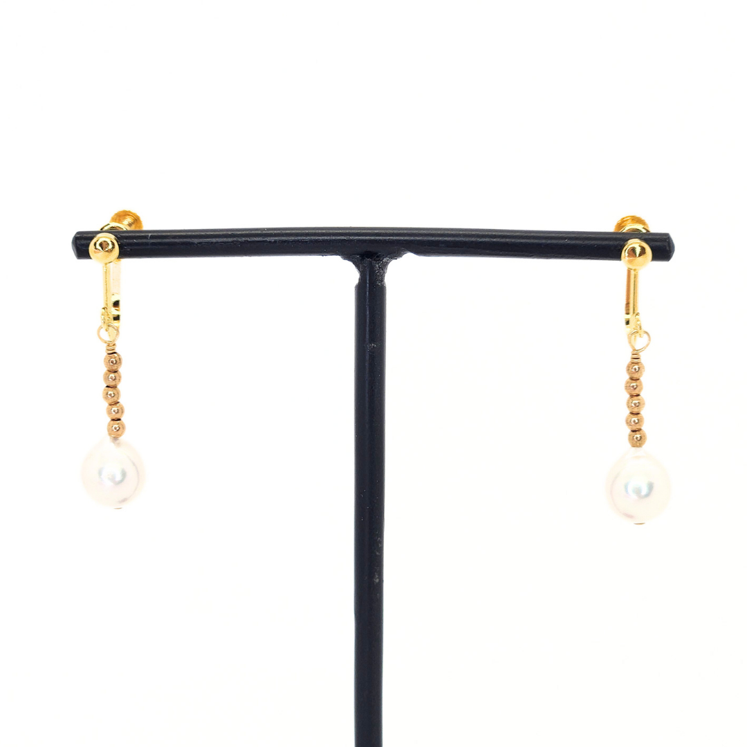 6mmパール ドロップイヤリング