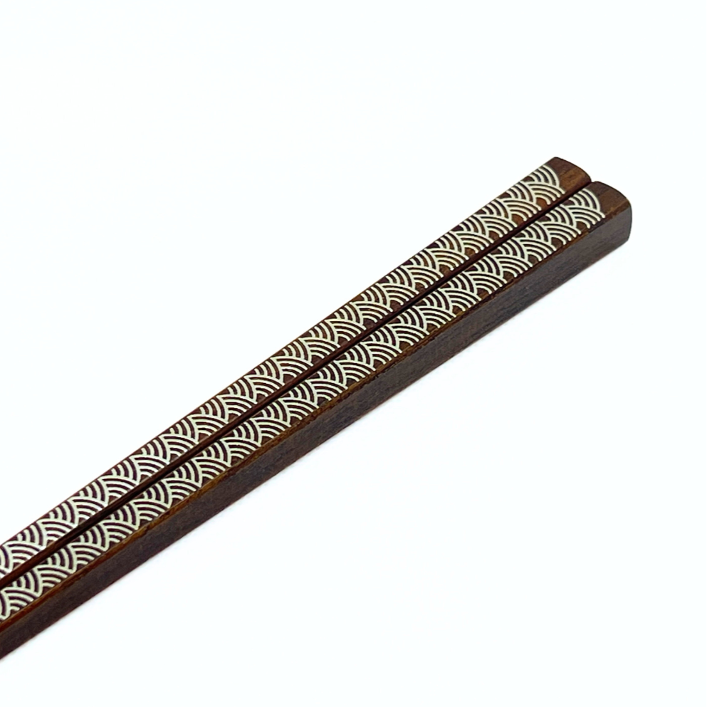 一文字箸 青海波 銀