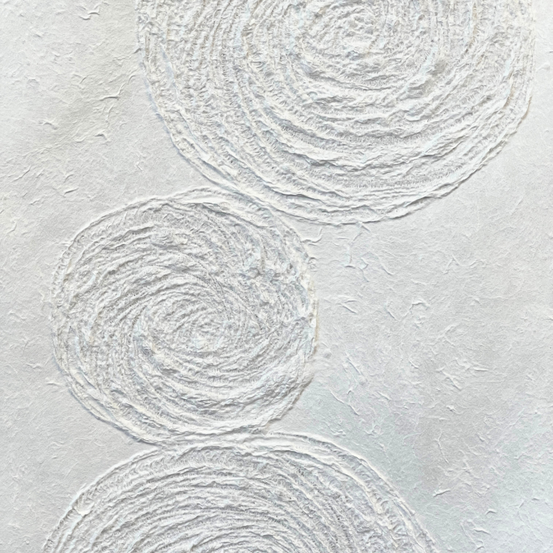 【越前和紙】手漉き一枚和紙 白×渦