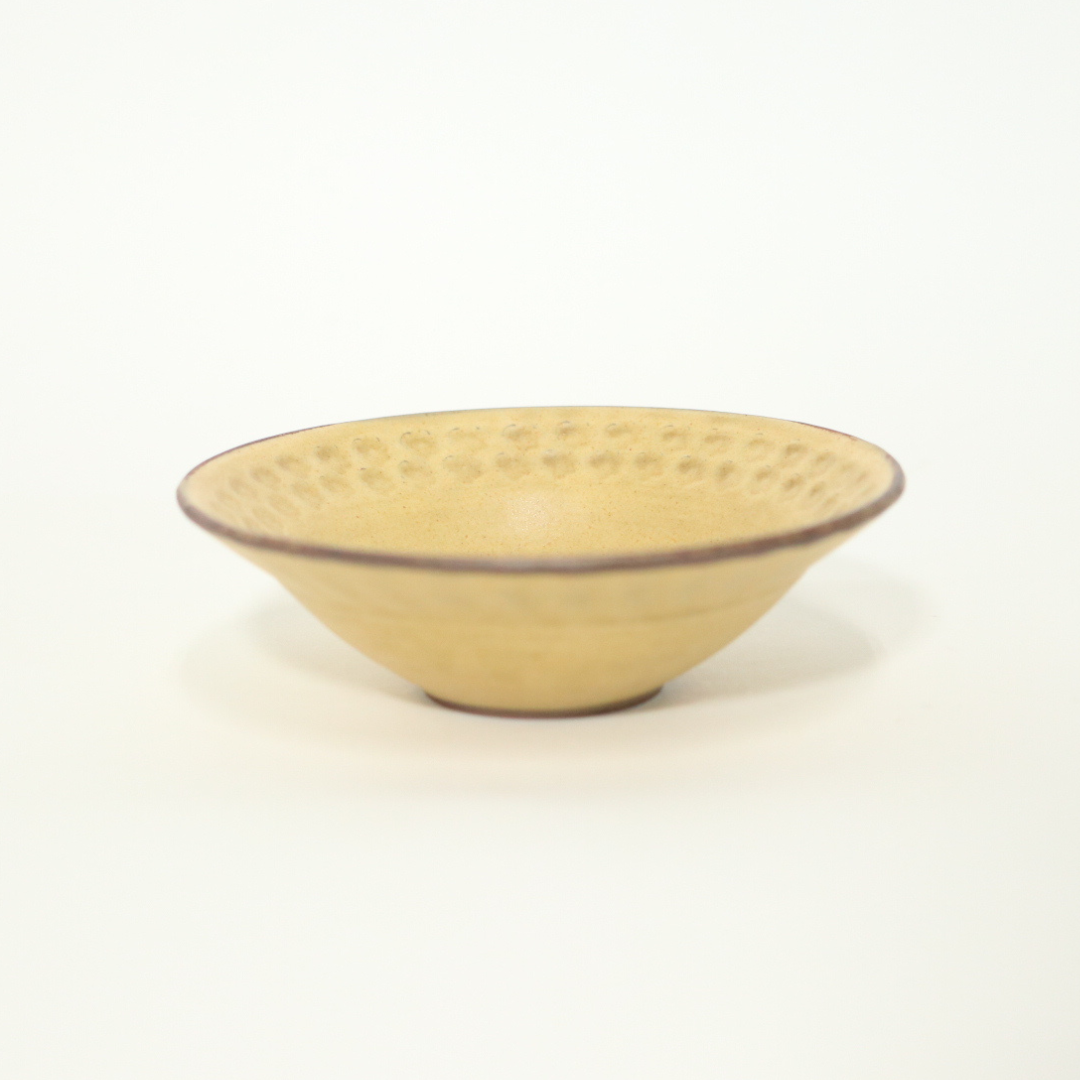 【越前焼】印花小鉢 黄