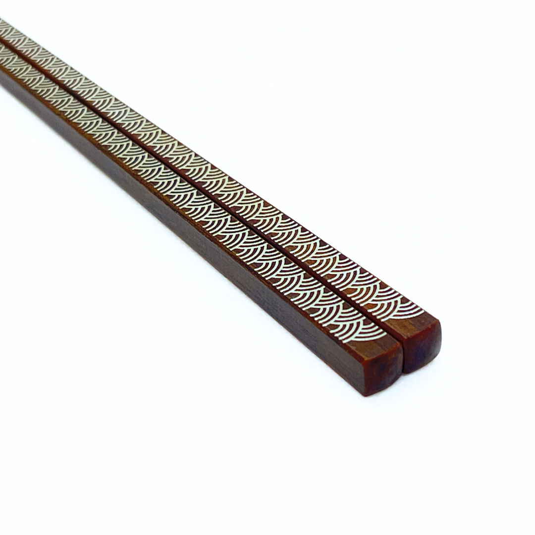 一文字箸 青海波 銀