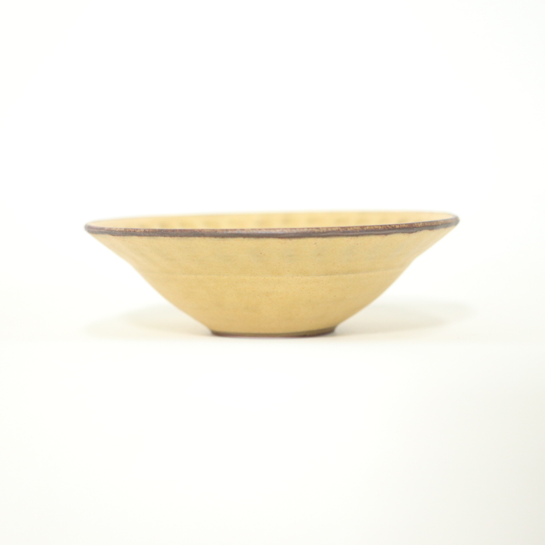 【越前焼】印花小鉢 黄