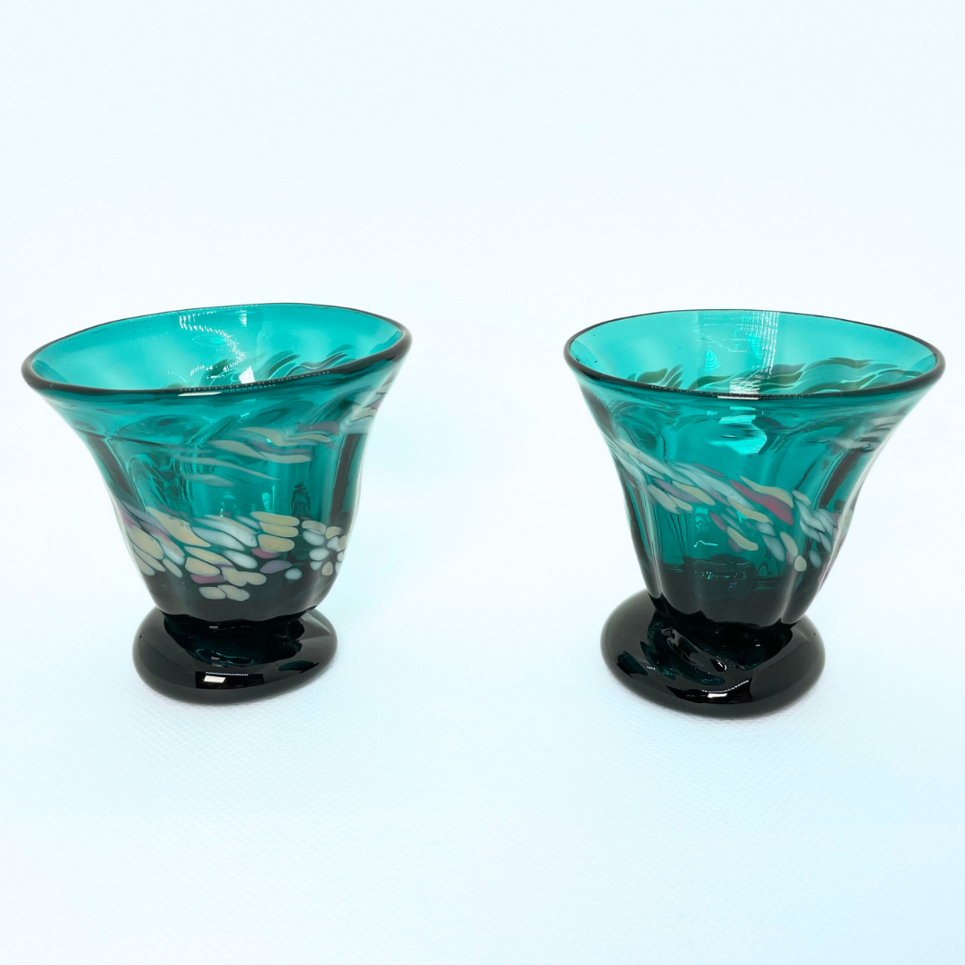 OBAMA blue ぐい呑みペアA