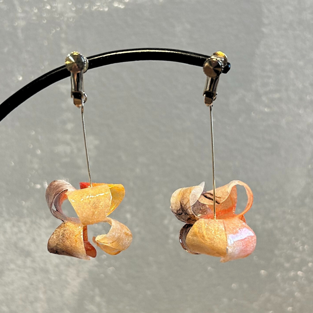 【二俣和紙】Parsonality イヤリング Orange