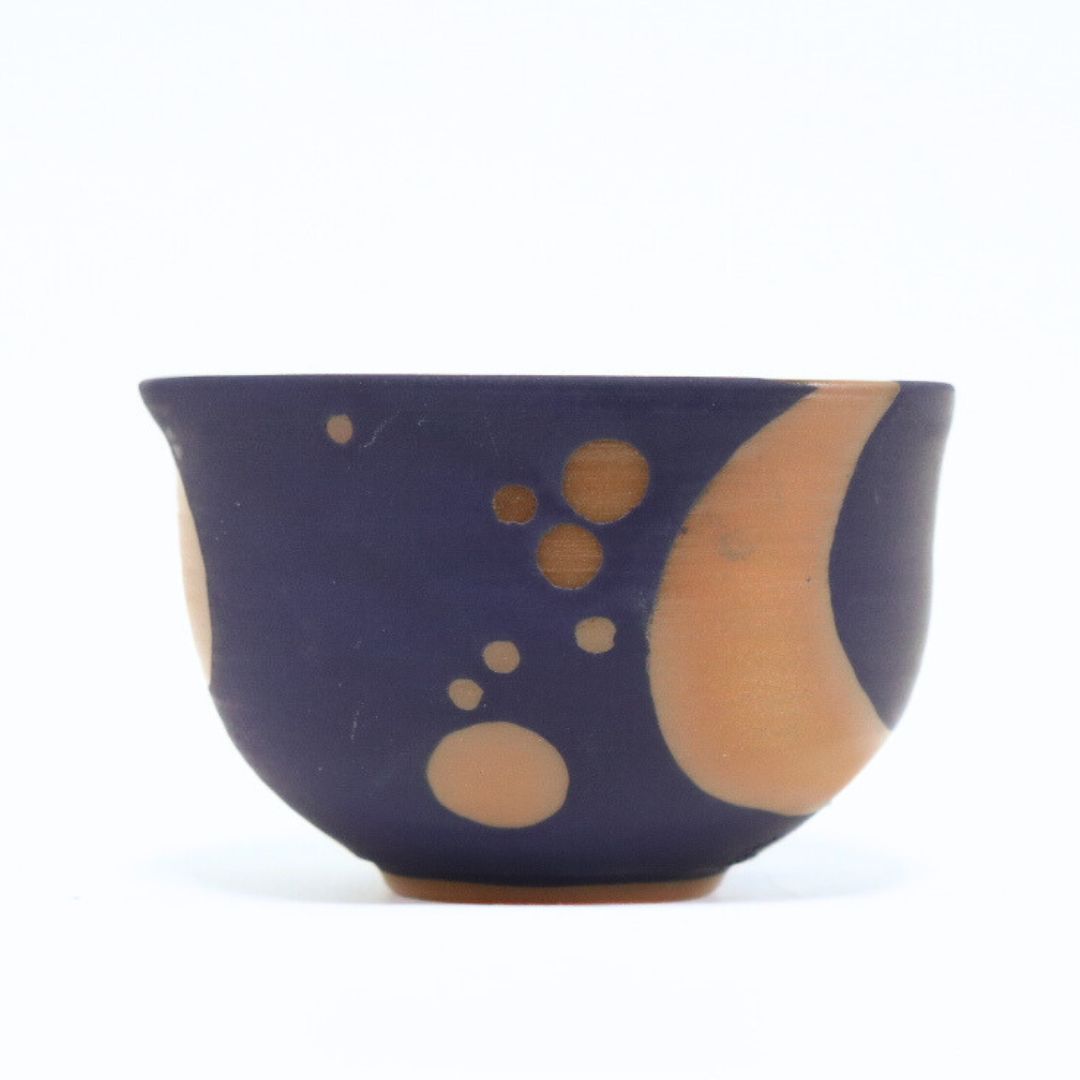 【越前焼】藍マット マイボウル D