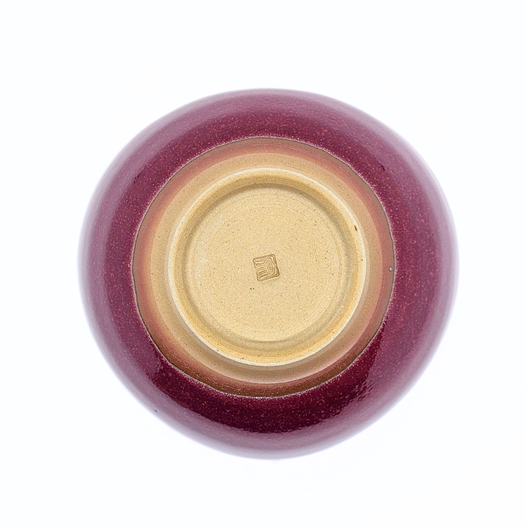 【越前焼】パープルハート ハートの抹茶椀