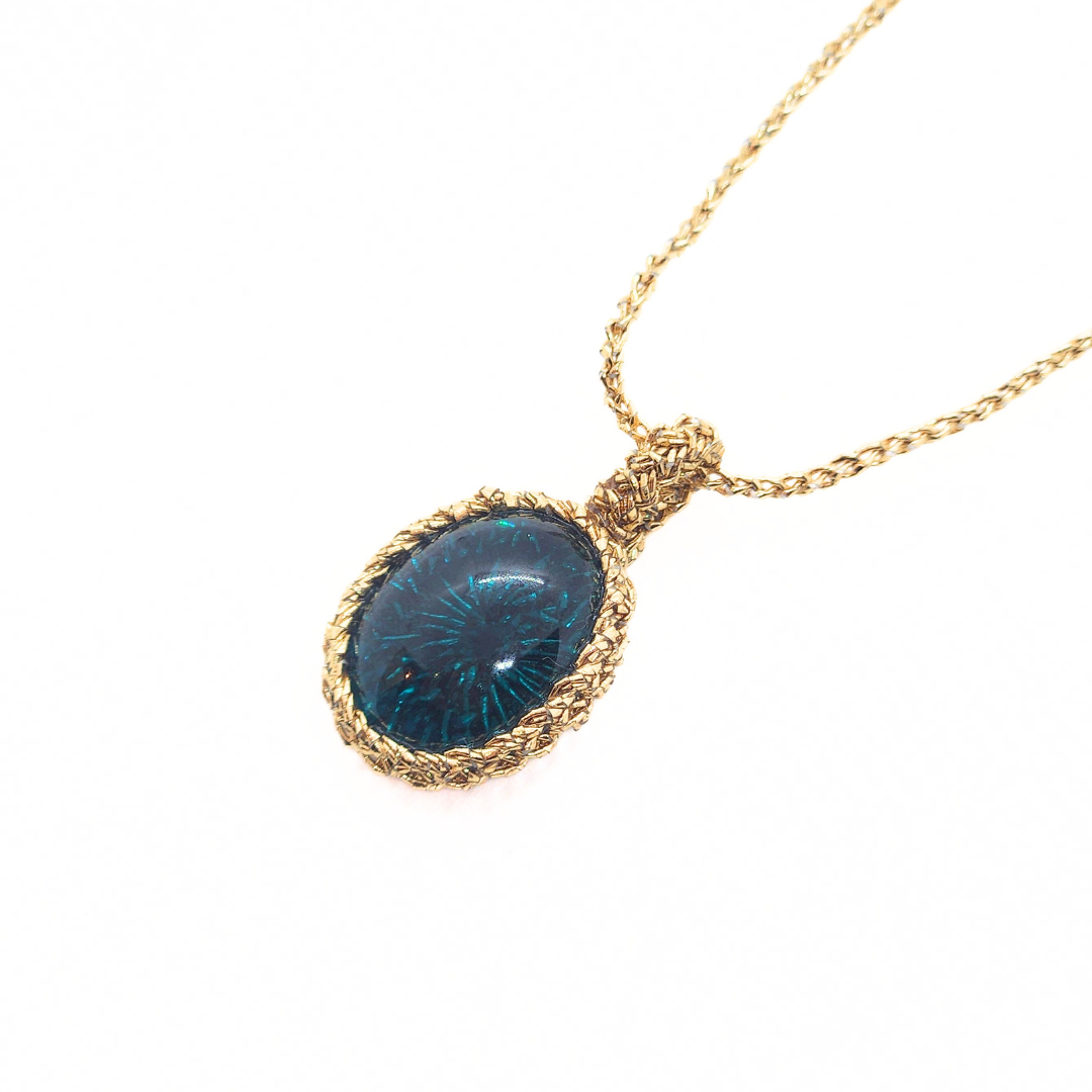 OBAMAblue®ネックレス "Mermaid eye" ゴールドブルー