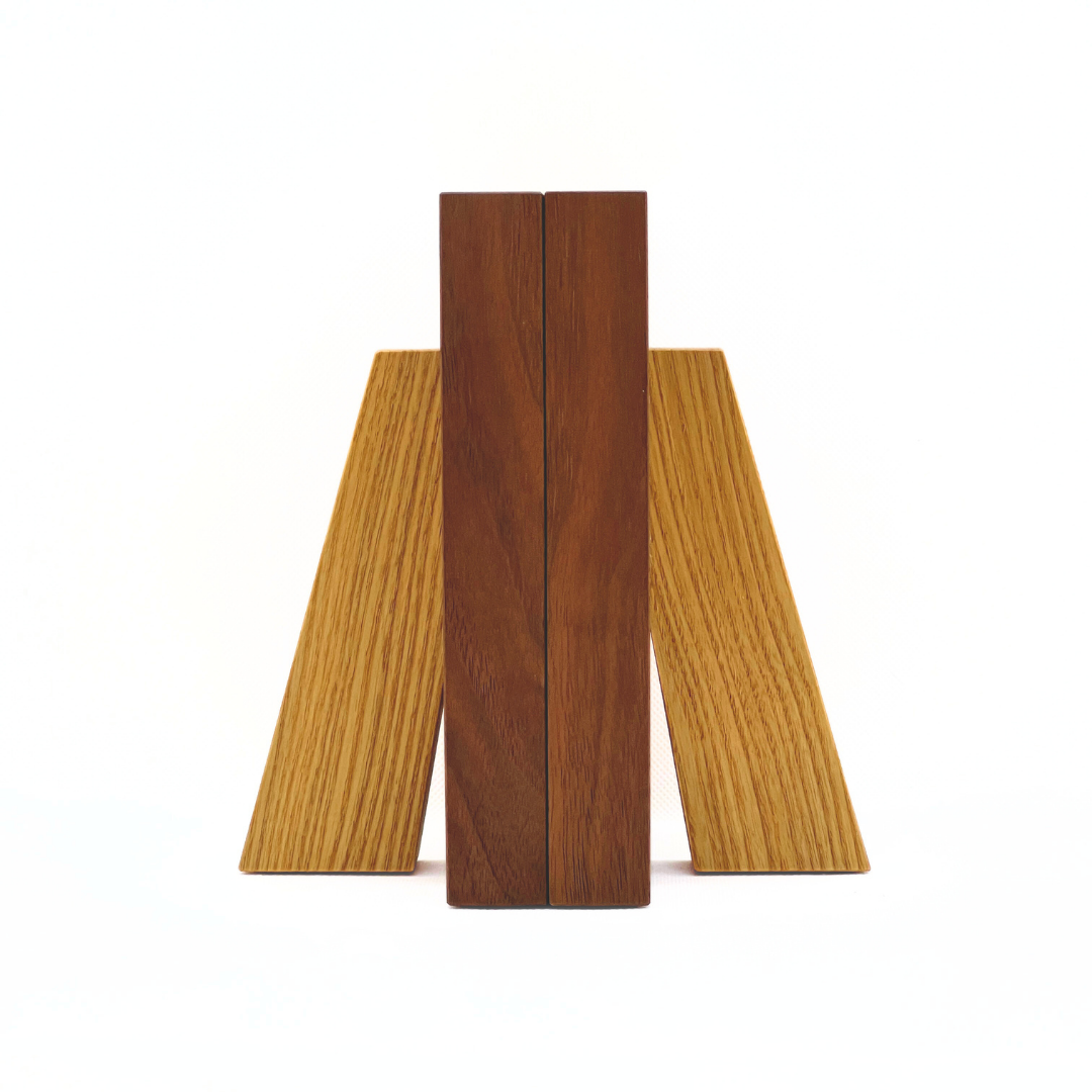 木のぬくもりブックエンド(ペア) ウォールナット