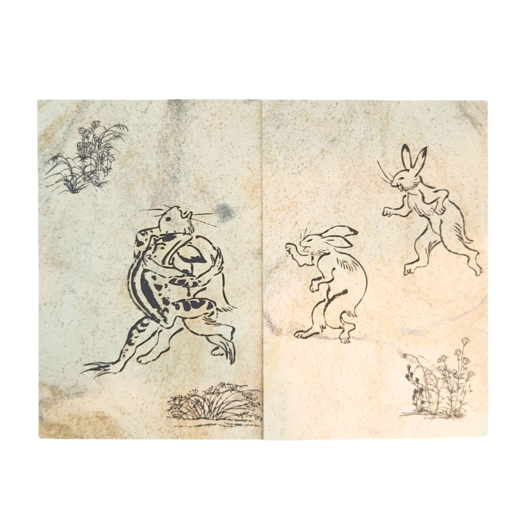 【越前和紙】御朱印帳 鳥獣戯画 相撲