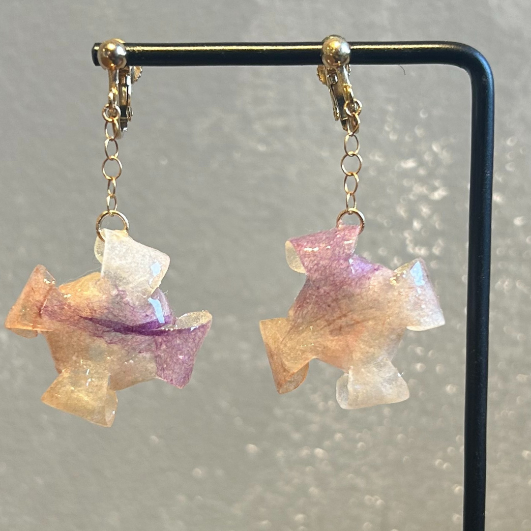 【二俣和紙】Bloom イヤリング Orange