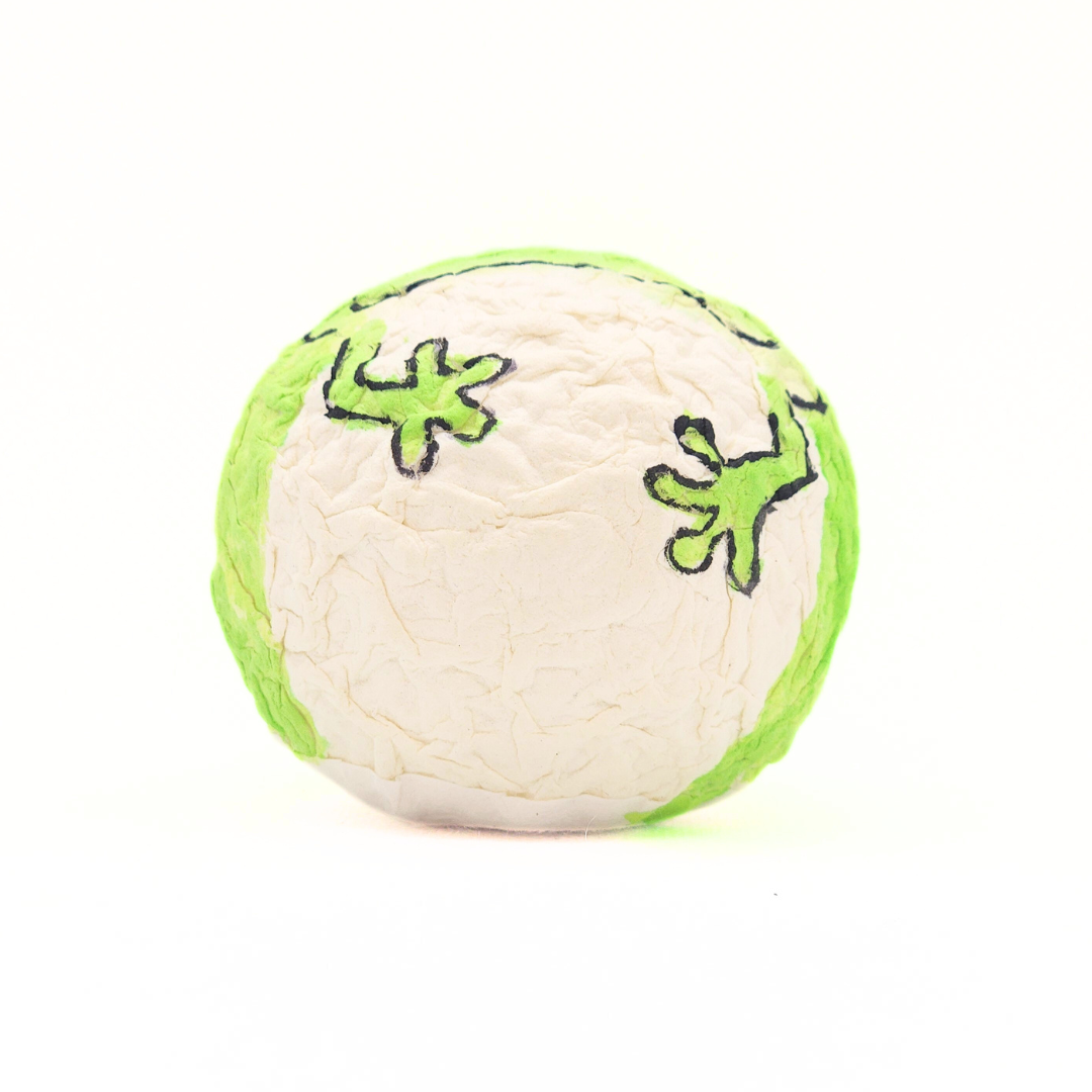 【越前和紙】手漉き和紙おきあがりこぼし かえる-緑-